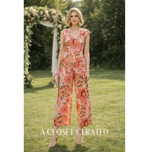 Alice McCall Stop & Stare Floral Jumpsuit 4 Orange White
